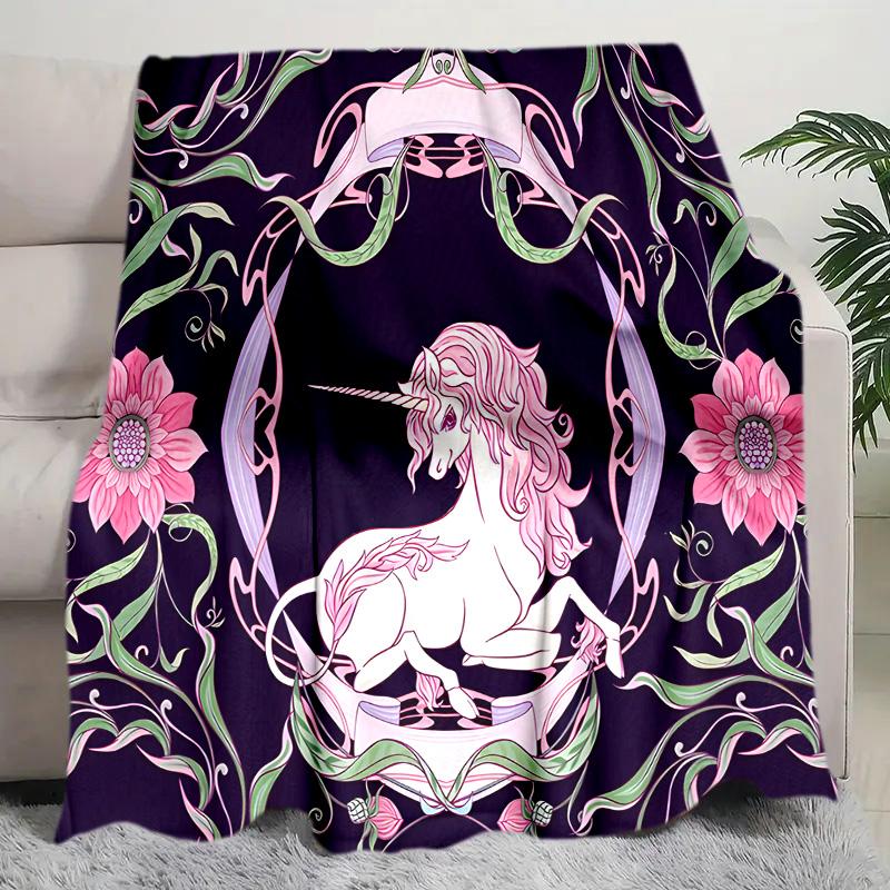 Unicorn Fantasy Blanket Soft Comfortable All Seasons Perfect Sofa Office Nap Travel Birthday Gift Christmas Present