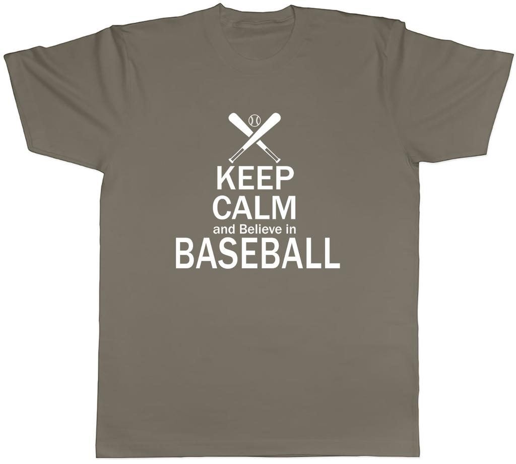 Keep Calm and Believe In Baseball Unisexs Unisex TShirt Tee