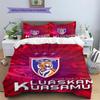 Fotbalový klub Vzor Povlečení Přikrývka Sada Domácí Dekorace Dárek (1 * povlak na peřinu + 2 * povlak na polštář bez jádra)