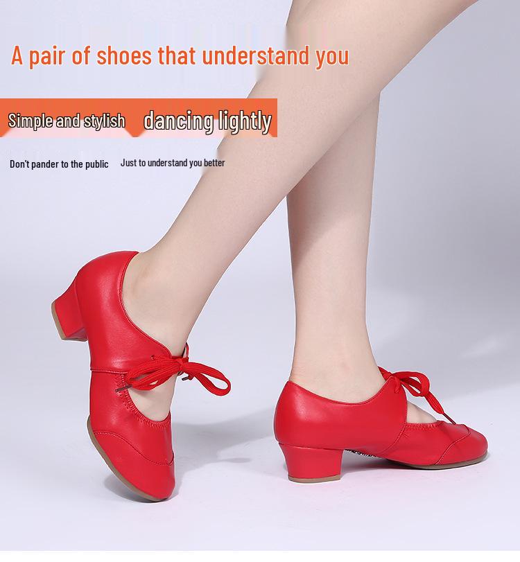 Women's 2025 Low-Top Latin Dance Shoes – Soft Sole, Shallow Mouth, Modern Style