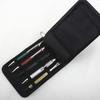 10 Fountain Pen Case, Rollerball Pen Case Gray Color, Waterproof Canvas Pen Display Holder Organizer Bag