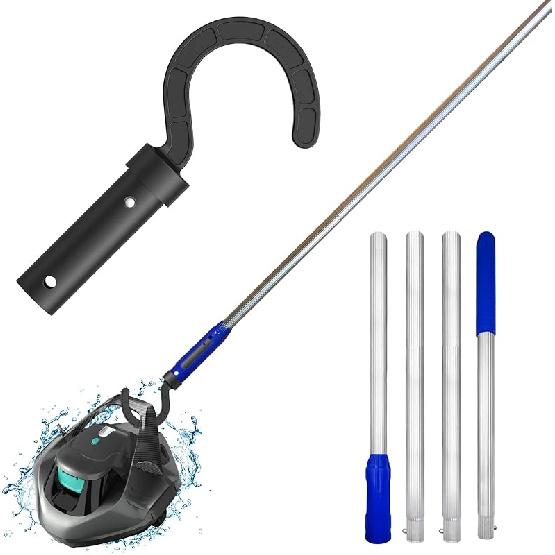 Hook for All Robotic Pool Cleaner with Swimming Pool Pole, Accessories Hook Customized for Pool Vacuum Robot Including Cordless,above Ground and