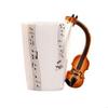 Violin Mug Ceramic Coffee Milk Cup with Handle Great Gift for Violinist Musician X3UC