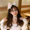 Lolita Cat Ears Headband Set Bow Halloween Dress Up Sweet Cosplay Headwear  Makeup