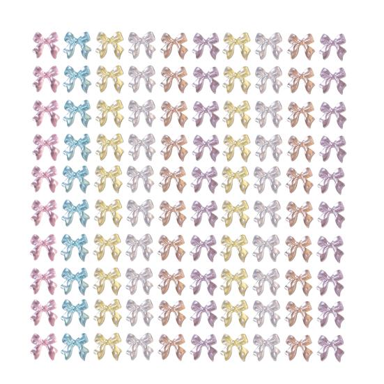 

50 шт. украшения для ногтей креативной формы, не выцветающий, яркий цвет, блестящий визуальный эффект, 3D стиль «любовное сердце, медведь» D