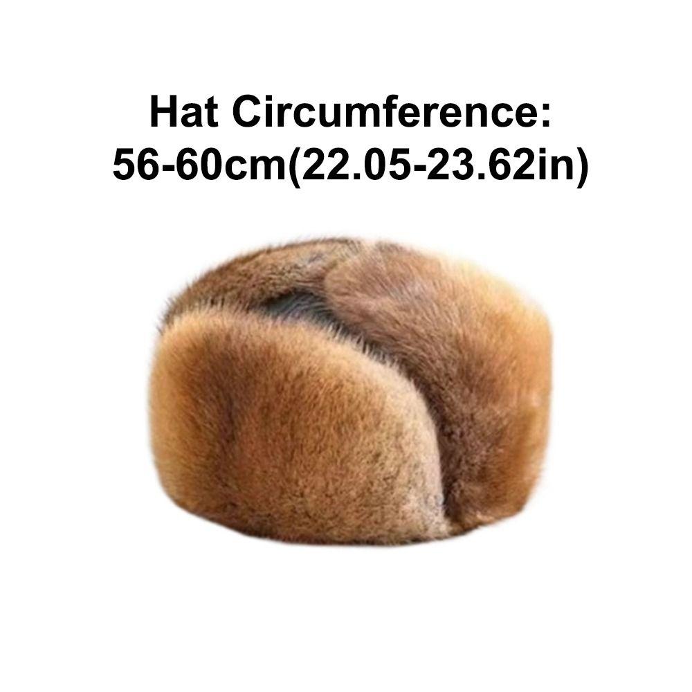 Fashion Thick Warm Winter Bomber Hat Ear Protection Windproof Ushanka Fur Hat Casual Ski Russian Cap Outdoor