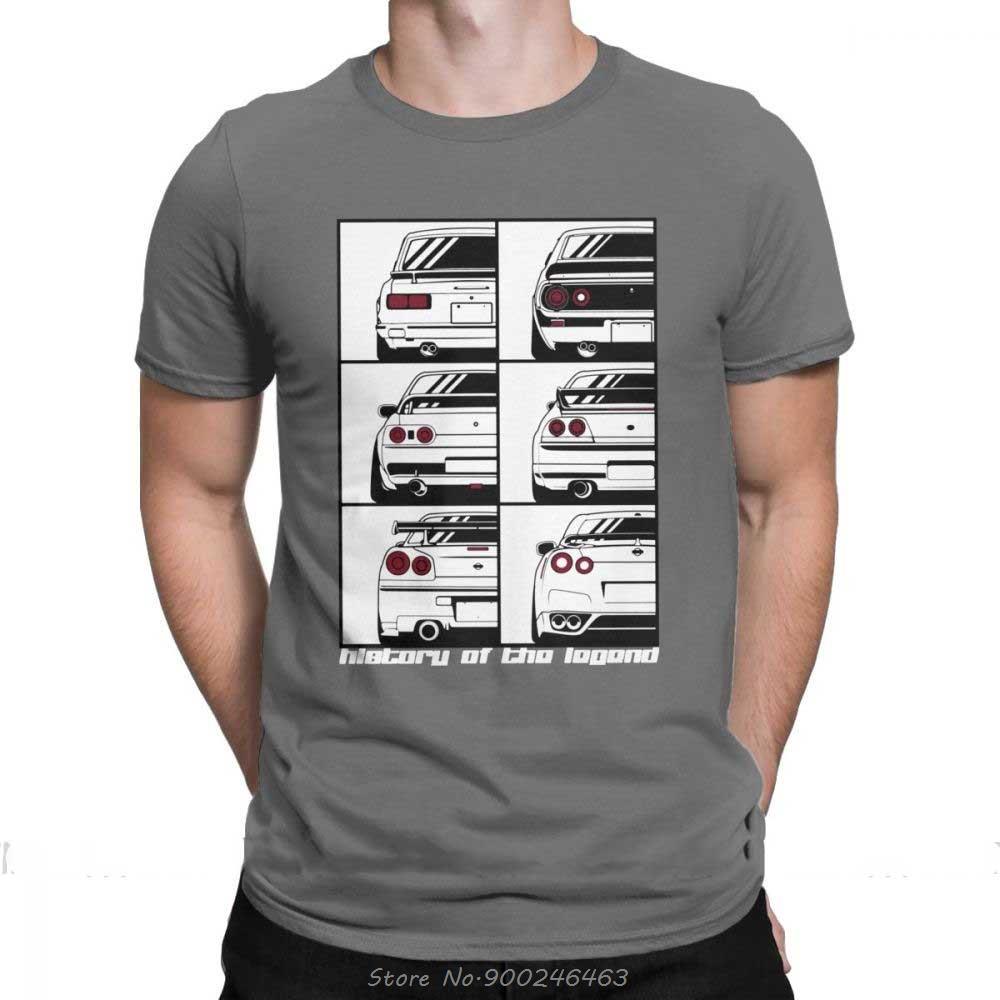 Herren GTR Skyline Geschichte T-Shirt Autos Motoren Japan Jdm Datsun Baumwollkleidung Kurzarm T-Shirt Übergröße T-Shirt Tees Streetwear