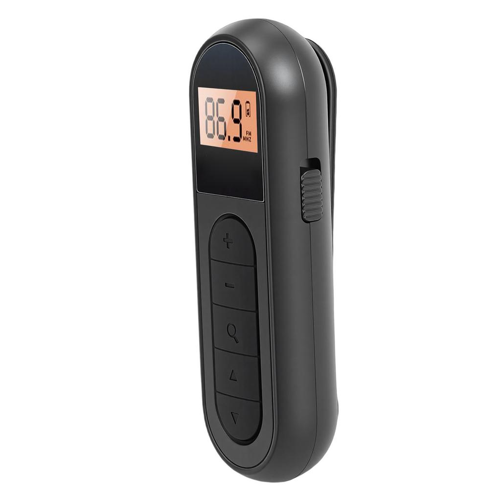 FM Radio Rechargeable Portable Transistor Radio with Best Reception Backlight LCD Digital Tuning Stereo Sound Belt