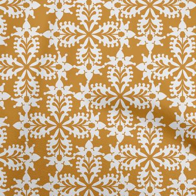 Cotton Flex Gamboge Yellow Fabric Asian Ornamental Sewing Fabric By The Yard Printed Diy Clothing Sewing Supplies 40 Inch