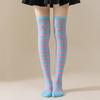Halloween Long Striped Knee High Stocking Anime Witch Socks Women Party Costume Prop Xmas Dress Up Accessories Daily Wear Thin