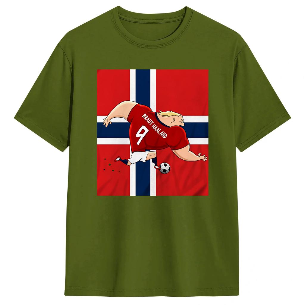 Erling Haaland 2026 T Shirt Beach Harajuku T Shirts Unisexs 100 Cotton O Neck Oversize Tees ShortSleeve Vintage Tshirt