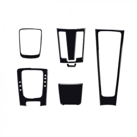 6Pcs Glossy Piano Black Console Gear Shift Cover Trim For Porsche 718 Boxster