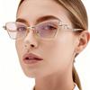 2025 Fashion Cat Eye Metal Sunglasses for Women with Diamonds Personalized Trendy Outdoor Street Style