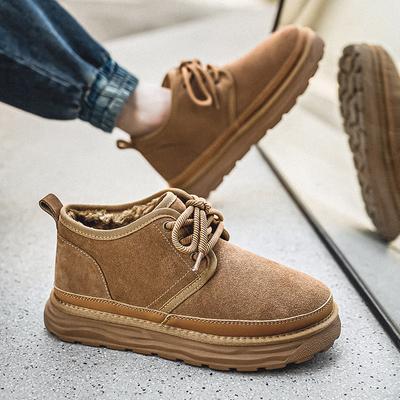 Fashion Mens Boots Winter Keep Warm Snow Boots Fashion Plush Cotton Shoes Man Boots Driving Moccasins Quality Men Comfort Loafers Cotton