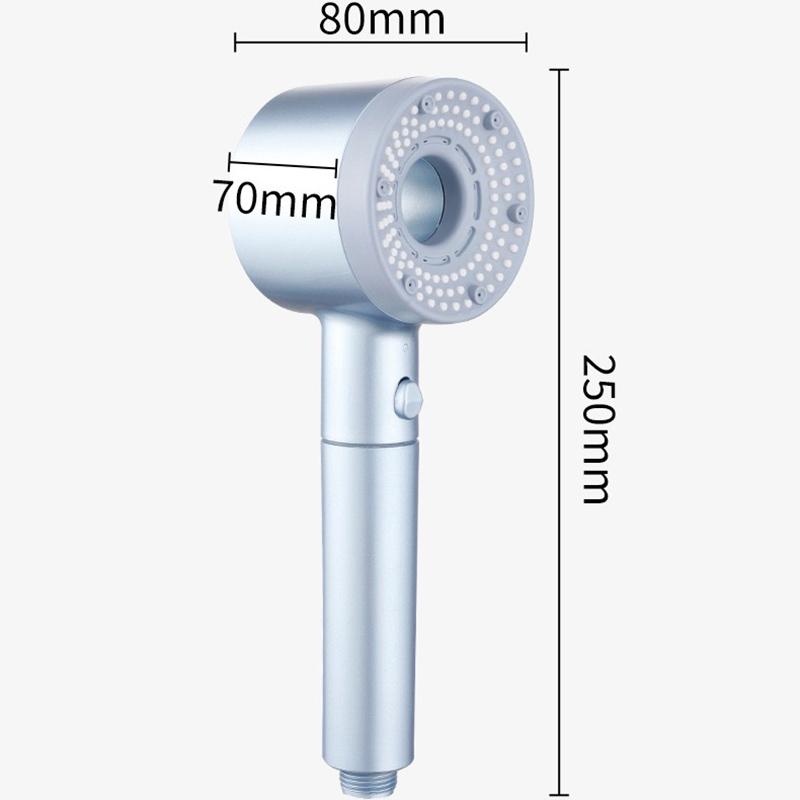 New Hollow Booster Shower Head Filter Shower Head Five-speed Adjustable Home Bathroom Water Heater Shower Drizzle