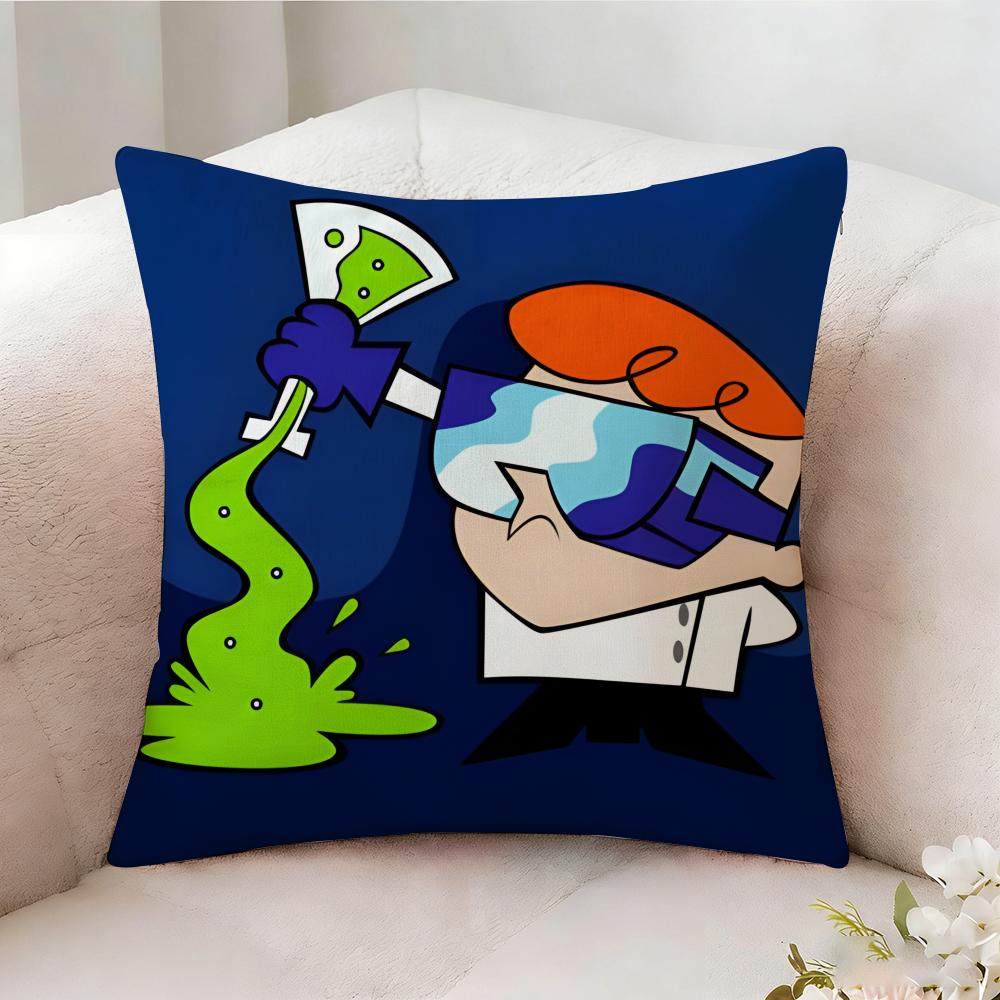 Ddexters Laboratory Anime Pillow Case Pillowcase Doublesided Printed Sofa Cushion Bedroom Headboard Pillow