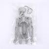 Shimmering Skeleton Hanging Ornament Halloween Skeleton Decorations With Adjustable Joints For Porch Door Window Display