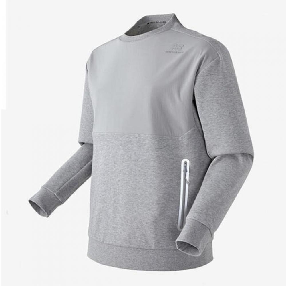 

New Balance Cushion Woven Pocket Sweatshirt Nbncc41311 Ac MELANGE GRAY/95