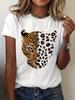 T-shirt Vintage Animalier Unisexs Leopardo Tigre Stampa Animale T-shirt Manica Corta Girocollo Casual Estiva Abbigliamento Unisex