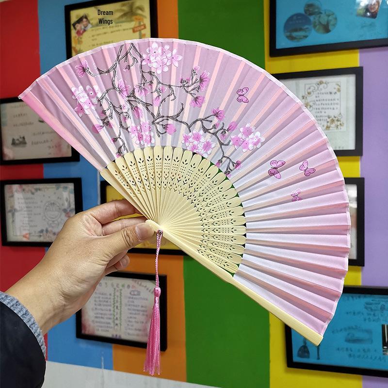 Ανεμιστήρας από Μπαμπού Πτυσσόμενος: Αρχαίο Κινεζικό Στυλ για Φοιτητές και Κορίτσια