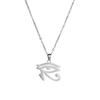 Ancient Egyptian Pharaoh Horus Eye Pendant Necklace in Non-Fading Titanium Steel.