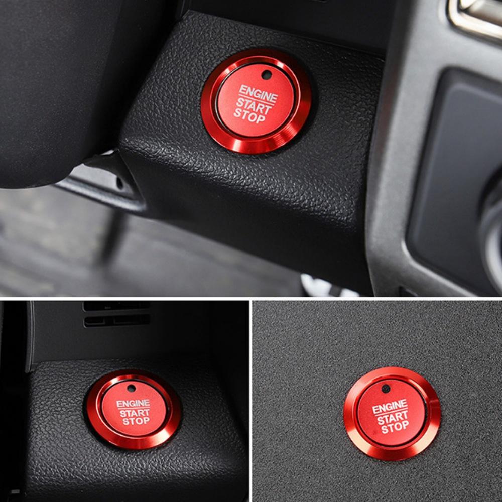 Car Engine Start Stop Button Cover Ignition Key Push Cover Rings For Ford F150 F-150 Kuga Focus MK4 Fiesta ST Car Accessories