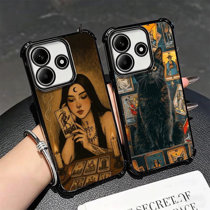 Hexe Tarotkarte Weiche Handyhülle Für Xiaomi Redmi Note 14 15 Pro Plus 13 12 11S 11T 5G 10 9S 9 Galvanisiert Anti-Fall Fundas