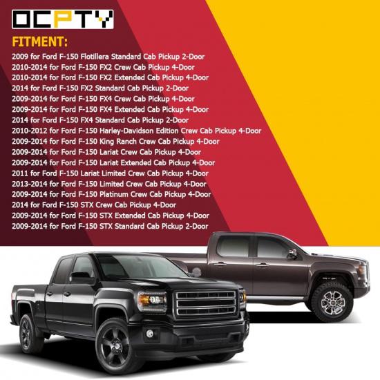 OCPTY Passenger Right Driver Left Interior Door Handle Replacement fit 2009-2014 for Ford F-150 Chrome 222163604233 9L3Z-1522601-CB 9L3Z1522601CB