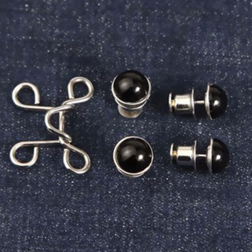 Nail-free Metal Jeans Button Snaps Detachable Pants Clip Button Pins DIY Waist Tightener Clothing Buckles Sewing Tools