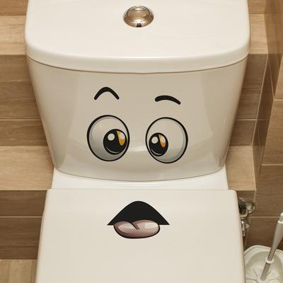 Creative Cute Expression Bathroom Toilet Stickers Home Beautification Stickers