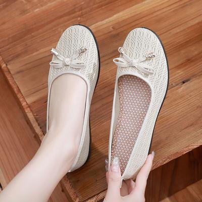 Schuhe für Damen Niedriger Absatz Elegant Runde Zehenpartie Damen Ballerinas Slipper Chic 2025 Trend Bequem Echtes Marke 39 Preis mit Rabatt