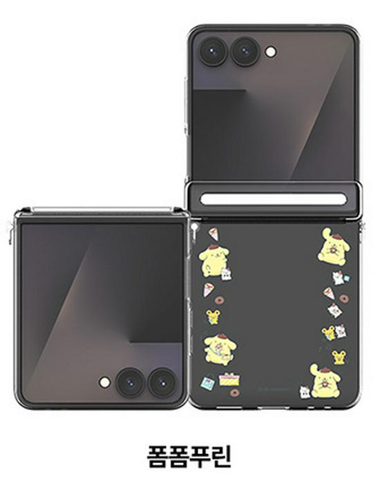 Korean Hello Kitty & Friends Transparent Case for Samsung Z Flip 7