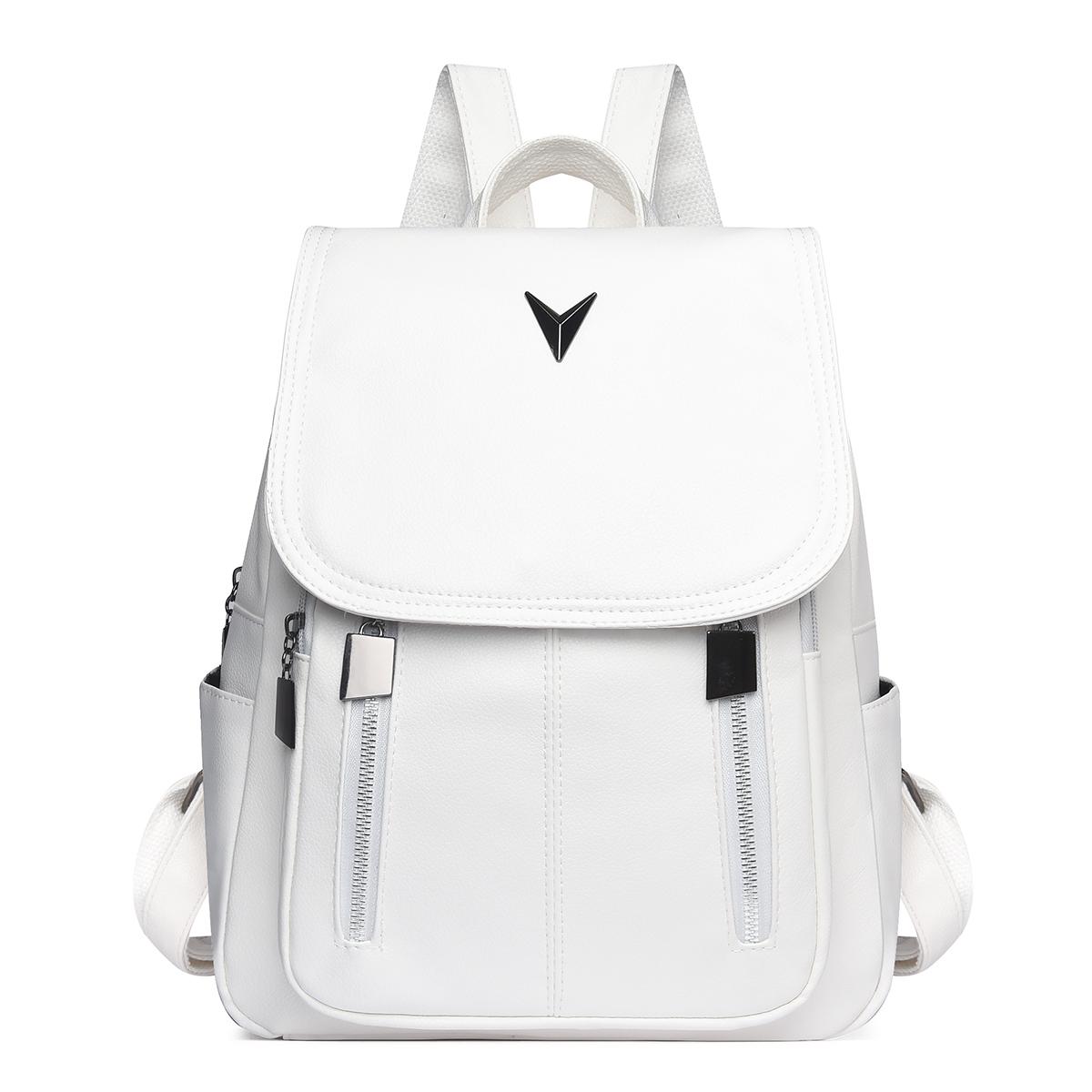 

Новый модный повседневный рюкзак для женщин, большая вместительная сумка, высококачественная ткань из искусственной кожи бежевый