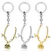 Hairdressing Push Alloy Key Holder With Pendant For Fashion Casual