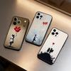 G-Graffiti A-Artysta B-Banksy Miękki Silikon Czarny Pokrowiec, Etui na Telefon Dla iPhone 17,16,15,14,13,12,11 Plus,Pro Max,XS
