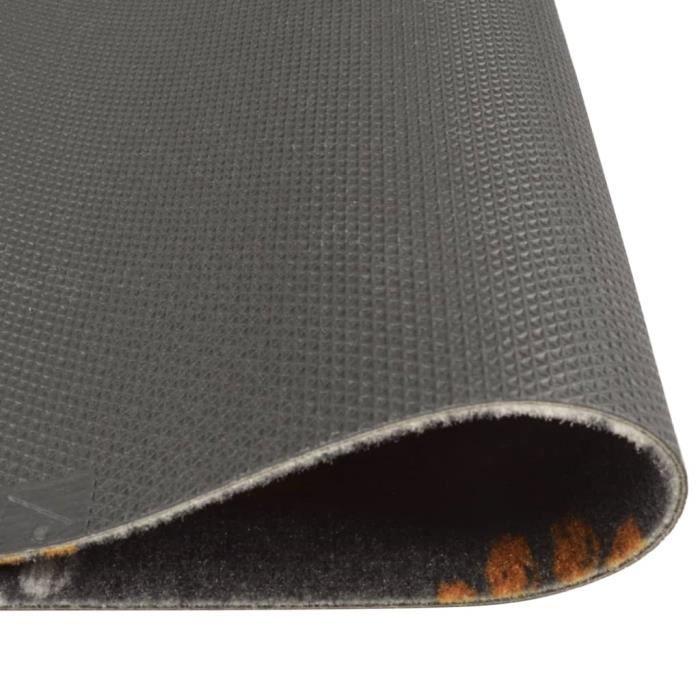 VidaXL Tapis de cuisine lavable impression de pattes 60x300 cm velours 136575