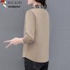 Woodpecker Women's Fall Fake Two-Piece Polo Sweatshirt