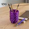 Space Saving Desk Organizer Spiral Pen Holder, 3D Printed Twisted Makeup Brush Cup, Sturdy Pencil Holder for School Decorative Storage Container