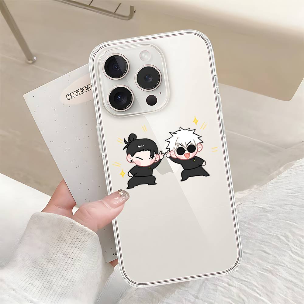 S-Satoru Gojo S-Suguru Geto Phone Case Soft Transparent Case For IPhone 17 16 15 14 13 12 11 Pro Max Mini Plus Shockproof Cover