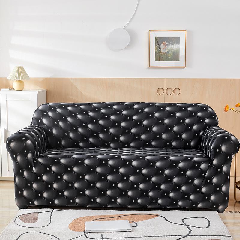 Elastic All Inclusive Printed Sofa Cover Easy To Install Sofa Protector for Living Room Anti-Wear Home Decor for All Seasons