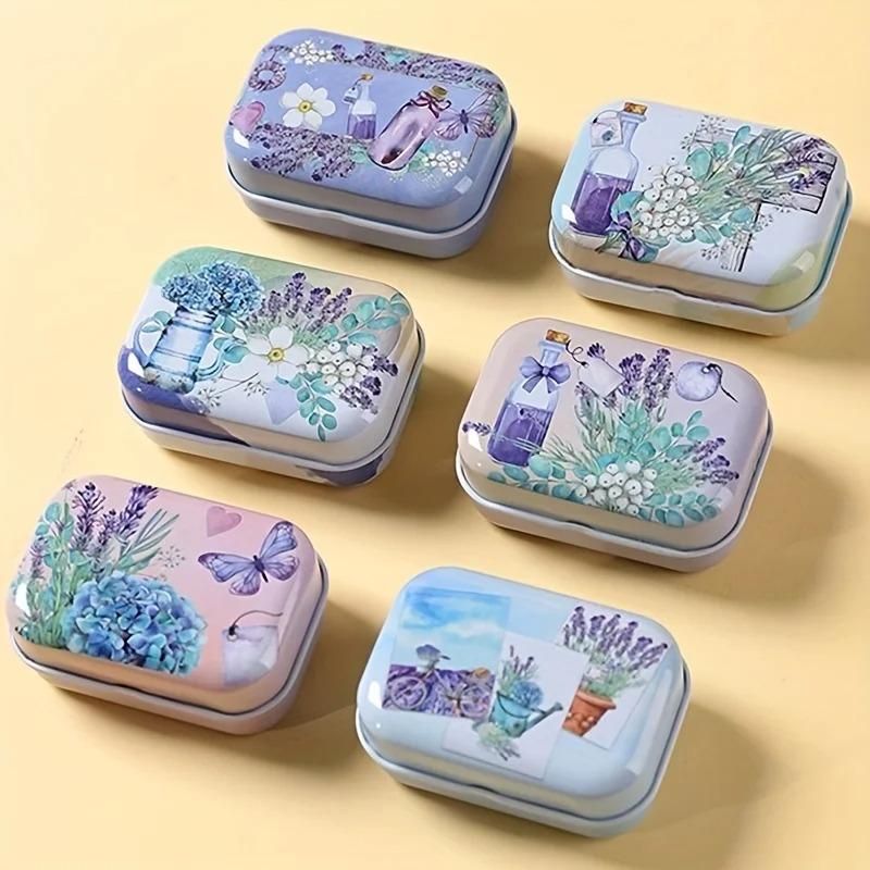136 Stuks Klapdeksel Blikdoos Mini Rechthoekige IJzeren Doos Decoratieve Doos Draagbare Kleine Opbergblikjes Snoep Pillen Paperclip Cutestyle 1pc