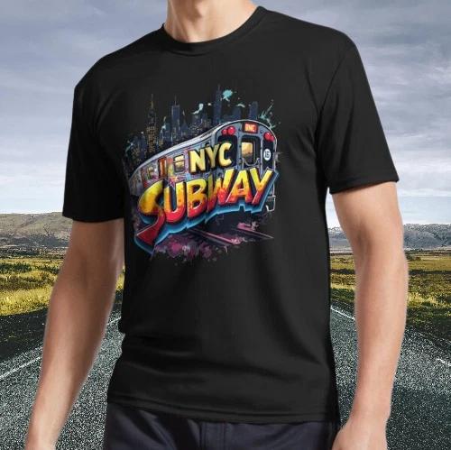 New Shirt New York Subway NYC Subway illustrat Active T-Shirt Funny Size S - 5XL M