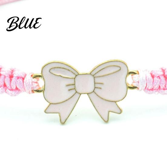 Adjustable Friendship Bracelet Bow Braided String Rope Handmade Elegant Wristband