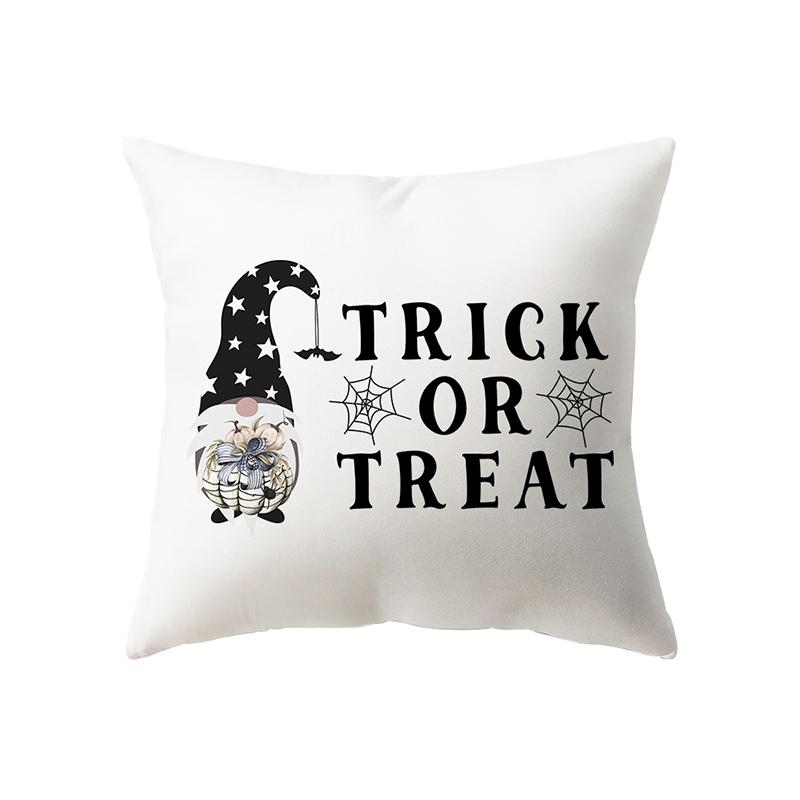 Black and White Pumpkin Alphabet Throw Pillow Cover Halloween Theme Throw Pillow Cover Sofa Chair Bed Cushion Cover Home Decor