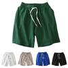 Side and Back Pockets Summer Relaxing  Solid Color  Thin Side and Back Pockets Mid Rise Male Shorts Activewear Shorts
