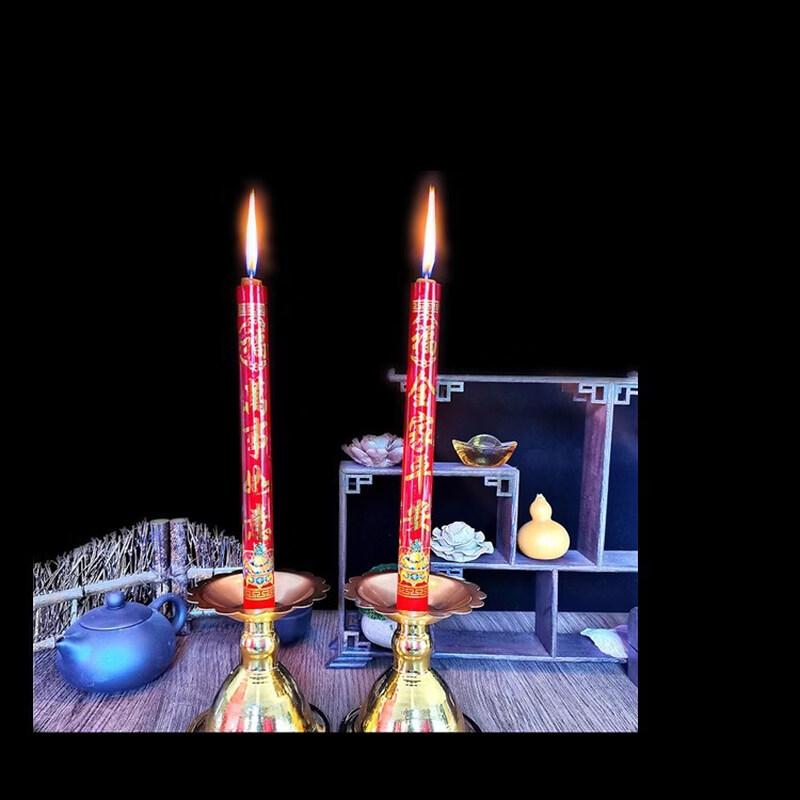 Handun Red Cylindrical Buddha Lamp Candles