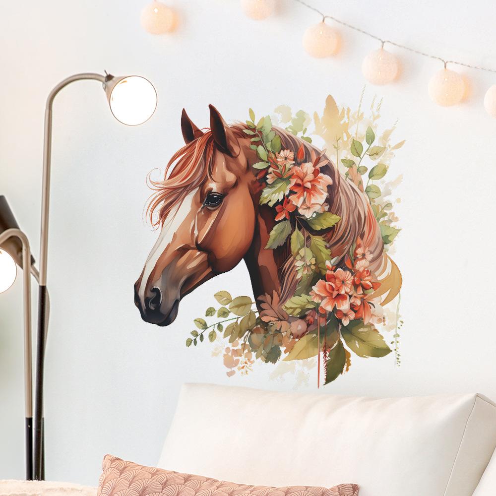 Steed Flower Leaf Bedroom Living Room Home Wall Decoration Wall Sticker