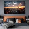 New York City Sunset View Leinwandgemälde an der Wand, Kunstposter und Drucke, Wandkunstbilder für Wohnzimmer, Heimdekoration, ohne Rahmen
