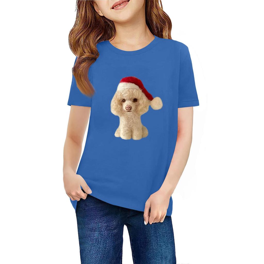 Children's Short Sleeve Neck T-Shirt Animal Print Daily Casual Top