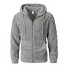 New Autumn and Winter Fur Coat Texture Casual Hooded Solid Color Men's Top Sweatshirt Jacket